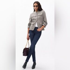 Rag & Bone Blue Cate skinny ankle length mid-rise Jeans w/zippered ankle